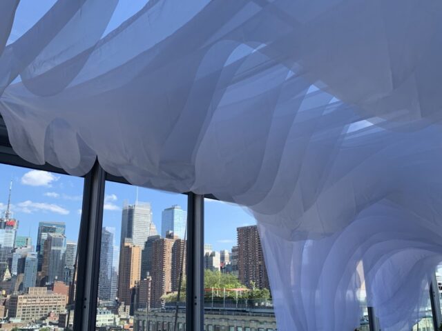 large scale soft sculpture ceiling treatment