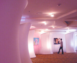 Fabric walls as gallery