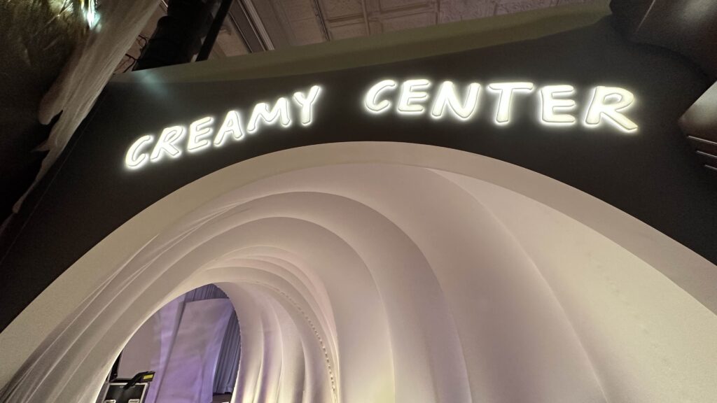 Enter the Creamy Center at Kinderland on Broadway.