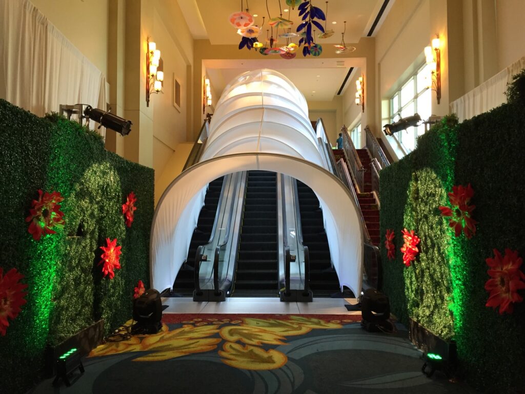 Tunnels 'R Us as we travel Down the Rabbit Hole for an Alice event by Cerbelli Creative